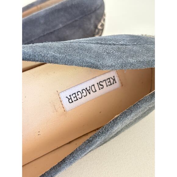 Kelsi Dagger Anastacia Moccasins 9.5 Gray Suede Flats Loafers Boho Western - Picture 6 of 7